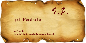Ipi Pentele névjegykártya